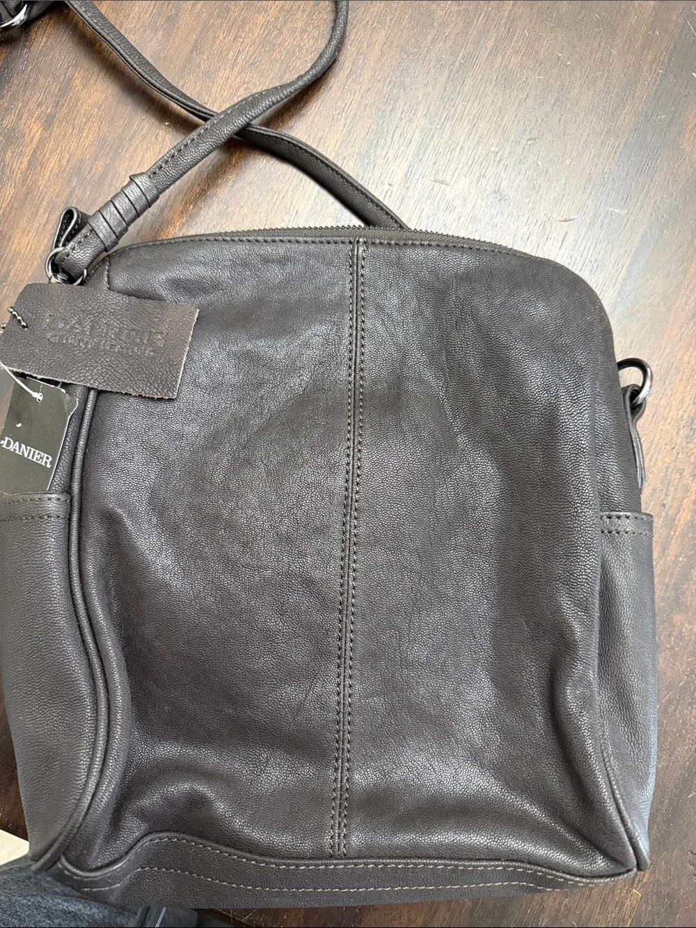DANIER Compact Leather Crossbody Bag - Picture 2 of 5